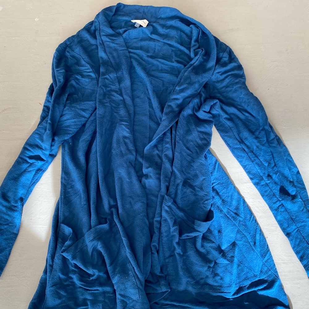 Blue cardigan